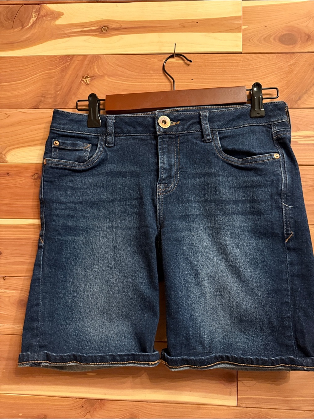 kenzie Indigo Blue Denim Bermuda Shorts